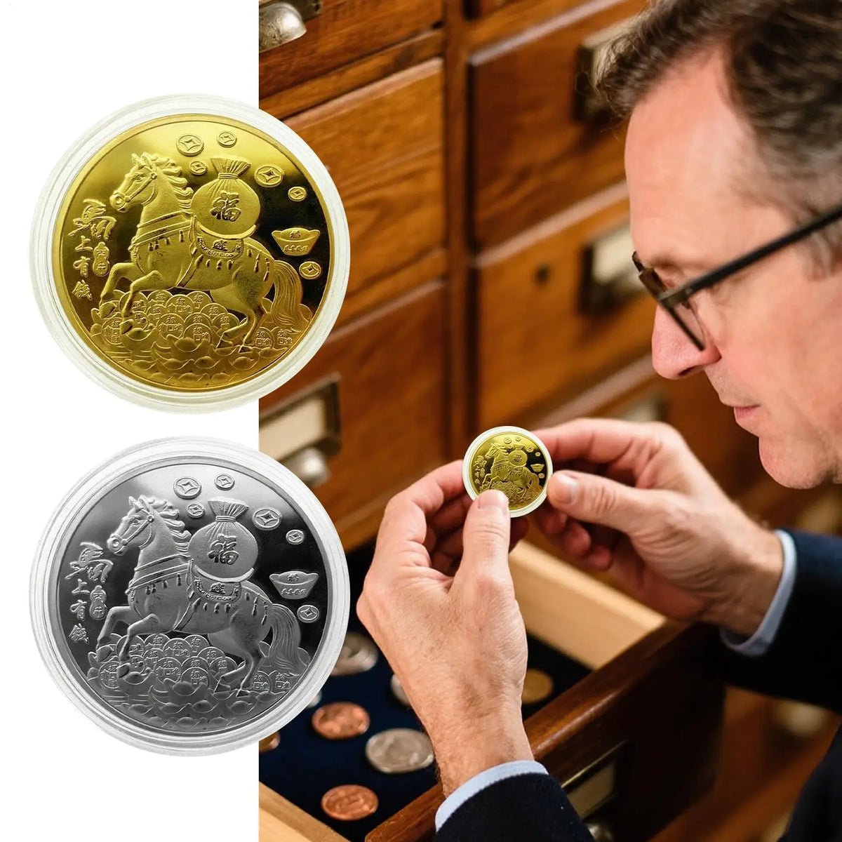 2026 Year of the Horse Collectible Coin – Lucky Souvenir Gift Collectible Coin Axl