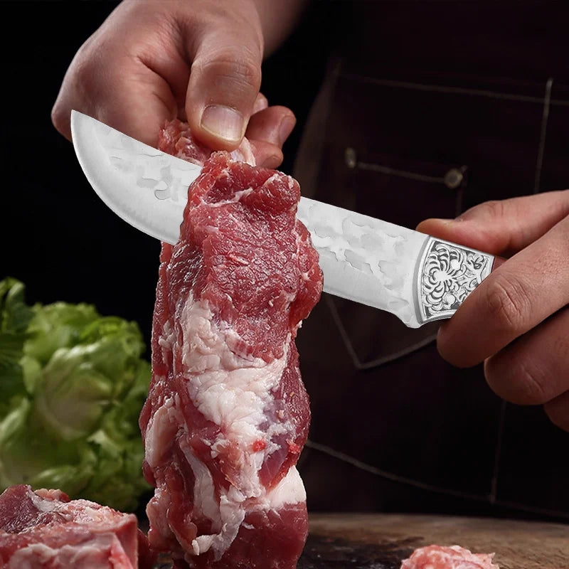 Hand-Forged Stainless Steel Boning Knife Set – Chef's Knife Boning Knife Set Axl