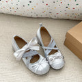 Women's Lace Mary Jane Pumps – Butterfly-Knot Square Heel Mary Jane Pumps Axl Silver 37