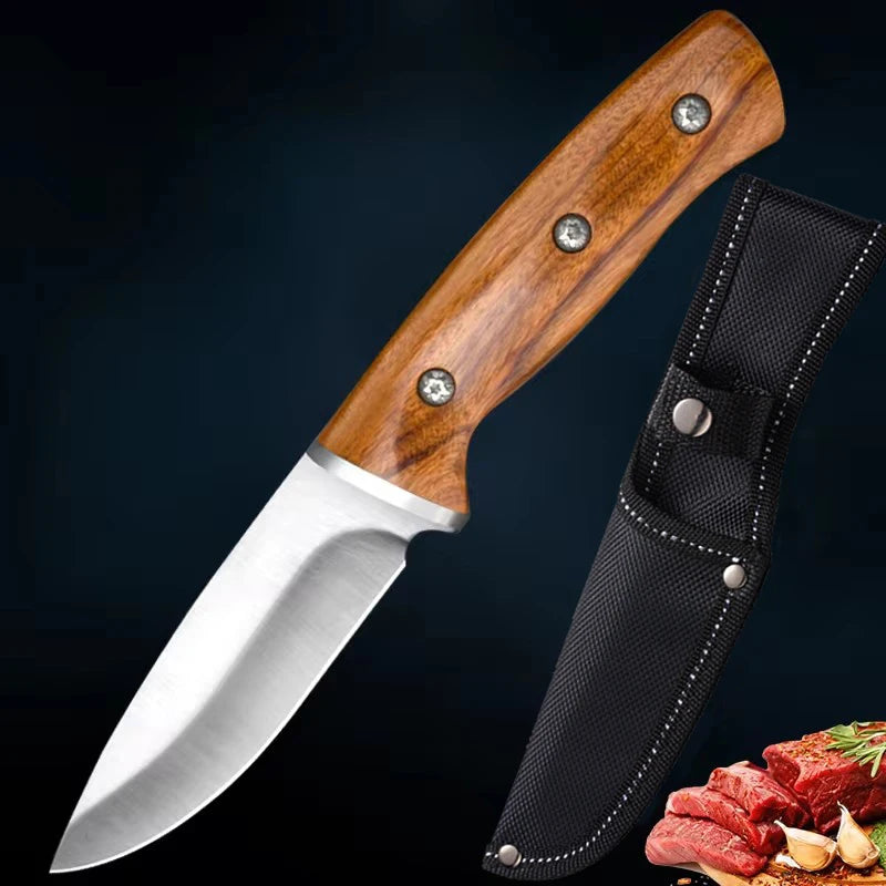 Handmade Forged Kitchen Knife – Stainless Steel & Wood Handle Kitchen Knife Axl