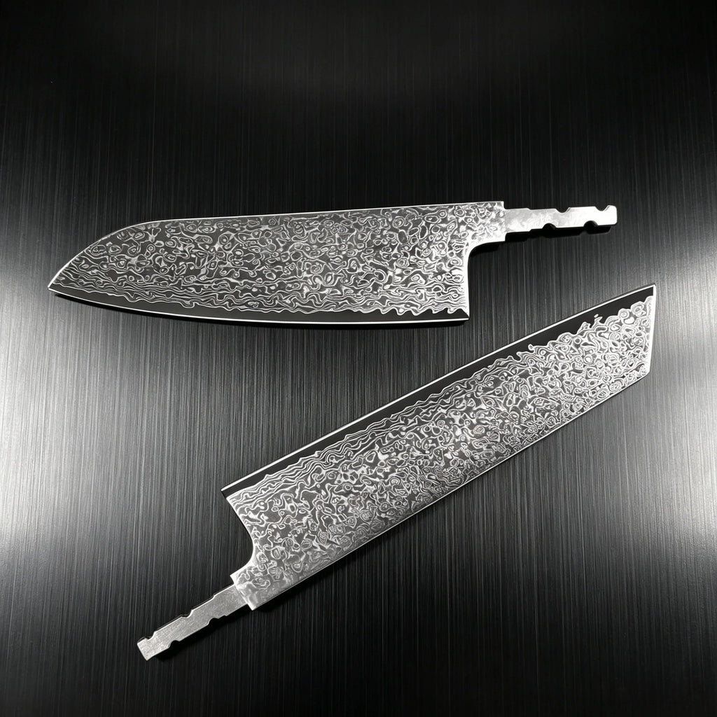 Damascus Steel Blank Blade Set – DIY Knife Making 1/3 Pcs Knife Making Blank Axl