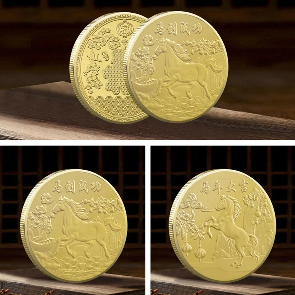 2026 Year of the Horse Gold Coin – Chinese Lucky Mascot Ornament Commemorative Coin Axl