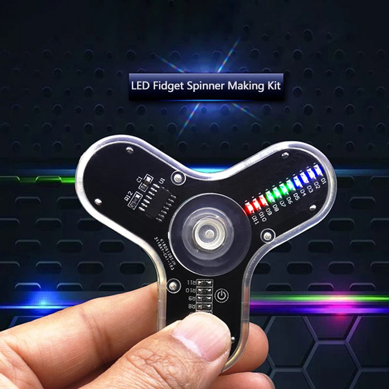 LED Fingertip Gyro DIY Kit – Soldering Circuit Board Project DIY Electronics Kit Axl Default Title