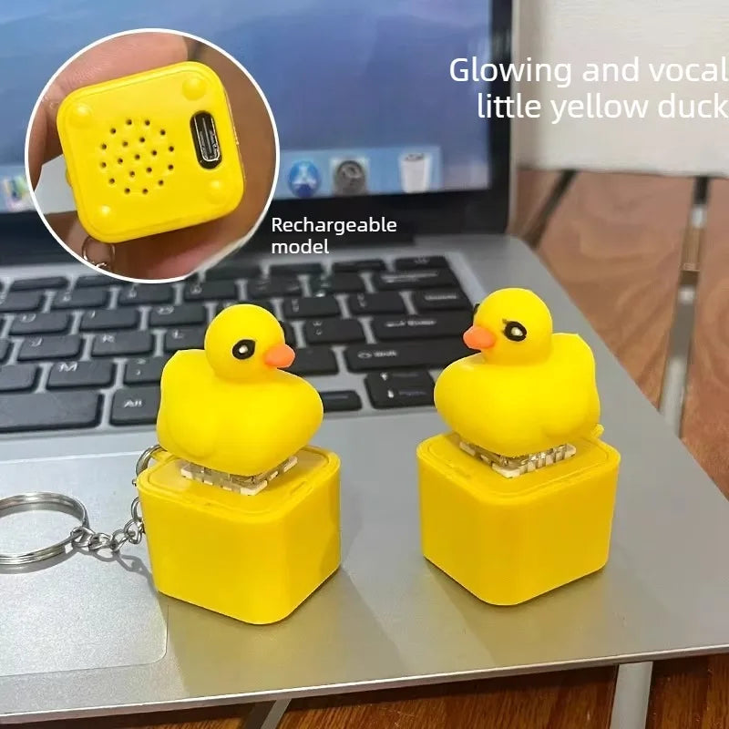Duck & Frog Fidget Clicker Keychain Toy with LED Light Fidget Keychain Toy Axl