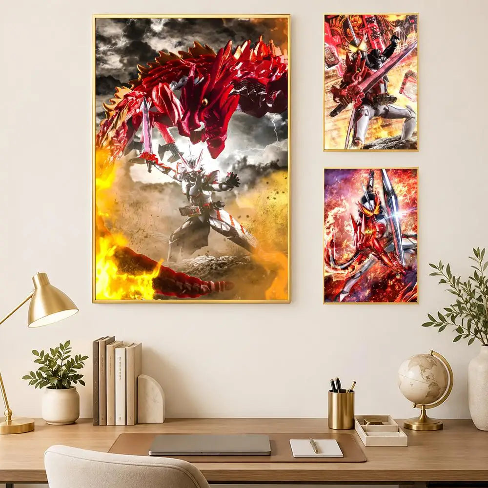 Cartoon Saber Self-Stick HD PVC Wall Art Poster – Waterproof Wall Art Poster Axl