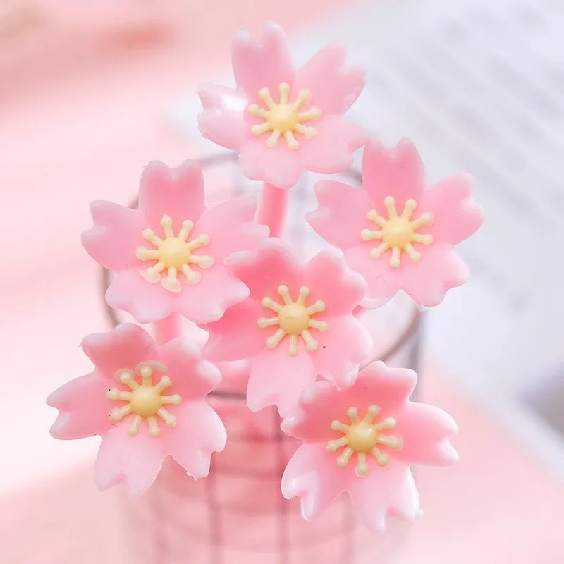 Kawaii Sakura Gel Pen – Cute Pink Silicone Writing Pen Gel Pen Axl 1 pc yellow