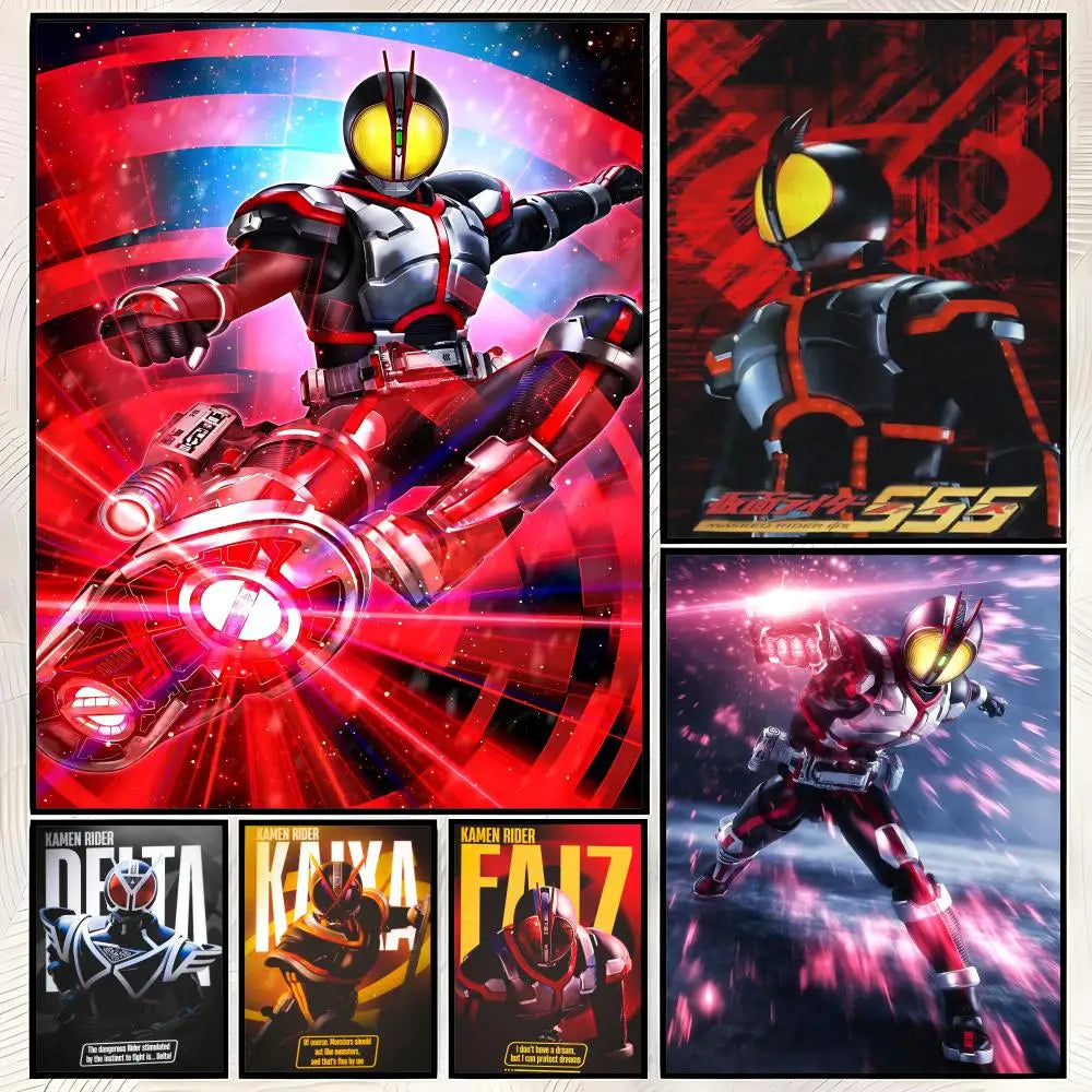 Kamen Rider Faiz 555 HD Self-Stick Wall Art Poster – Waterproof Wall Art Poster Axl
