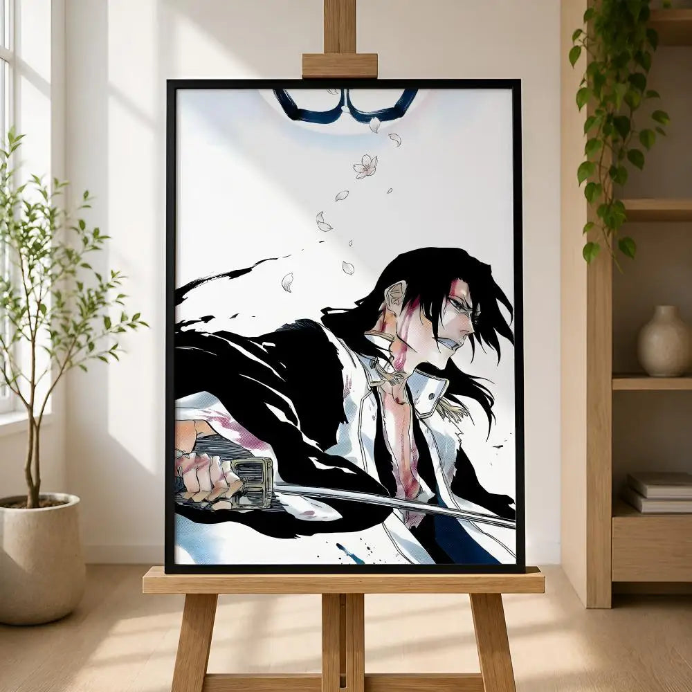 Byakuya Kuchiki Anime Poster – Waterproof Self-Adhesive Wall Art Anime Wall Poster Axl
