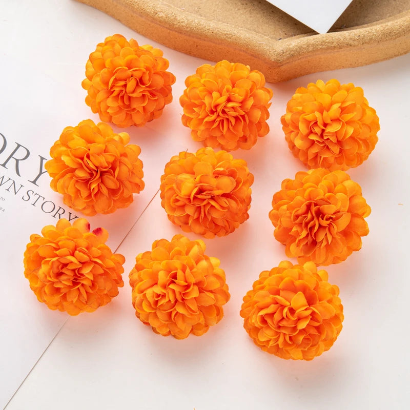 Silk Artificial Hydrangea Flower Heads – 10 or 100 Pcs DIY Decor Artificial Flower Heads Axl color 18 100pieces