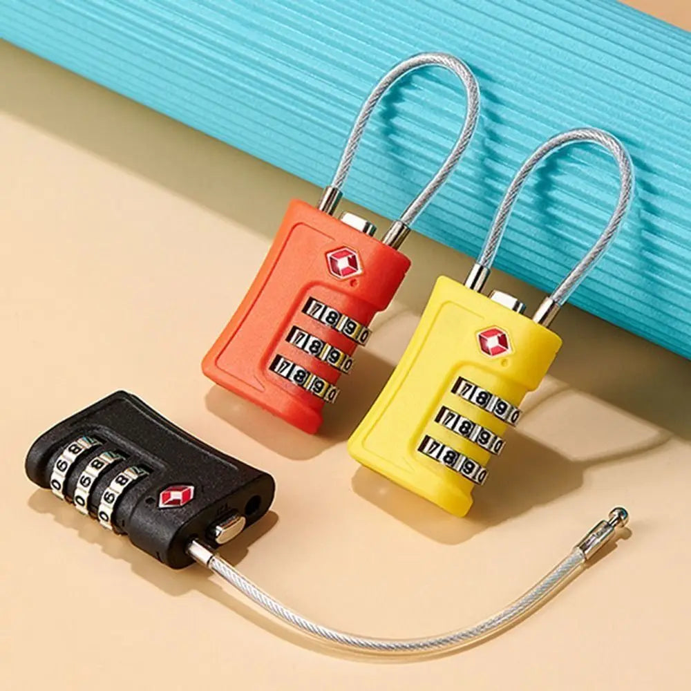 TSA Approved Combination Padlock – Contrast Color Travel Lock Travel Luggage Lock Axl