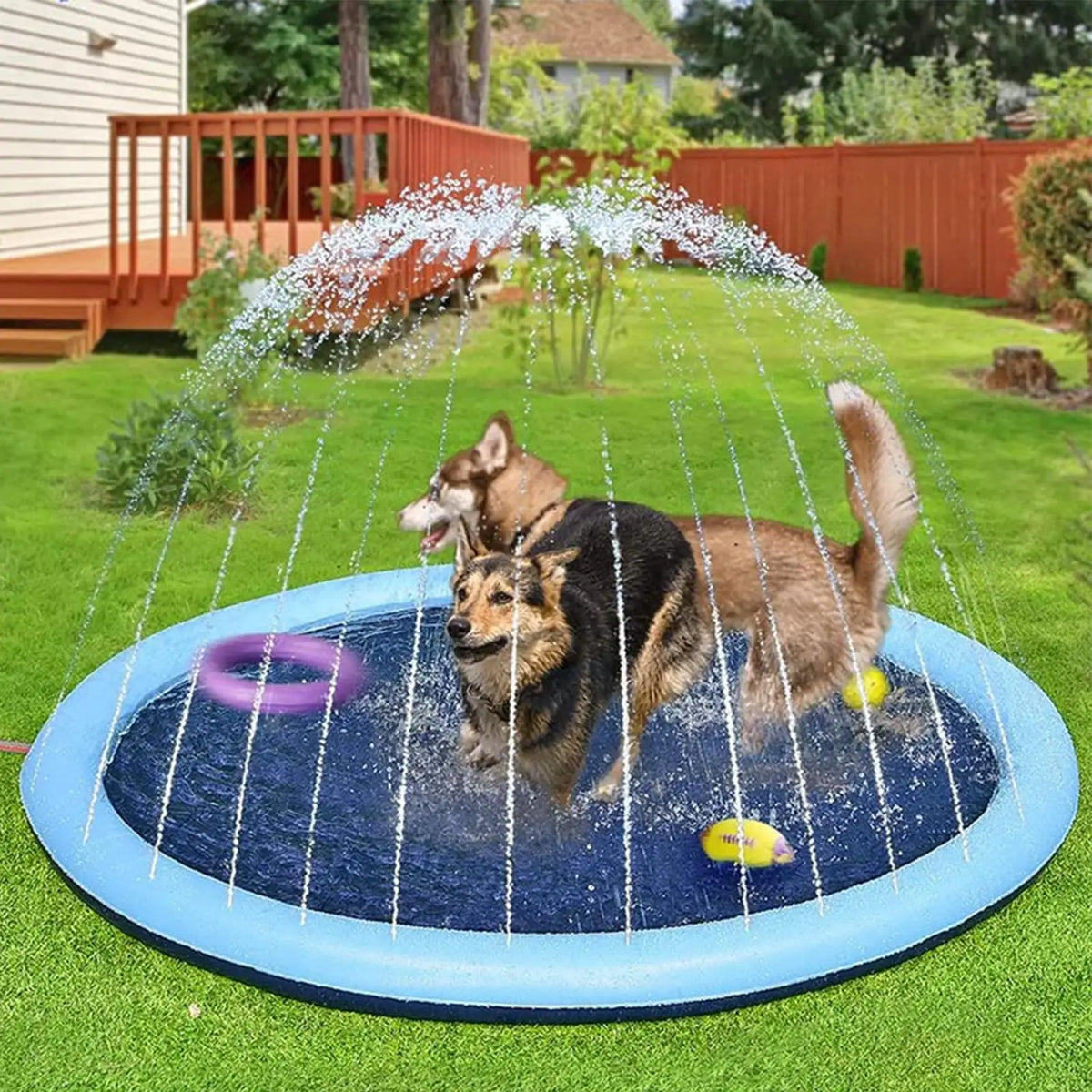 Non-Slip Sprinkler Play Mat – Kids Outdoor Splash Pad Sprinkler Splash Pad Axl