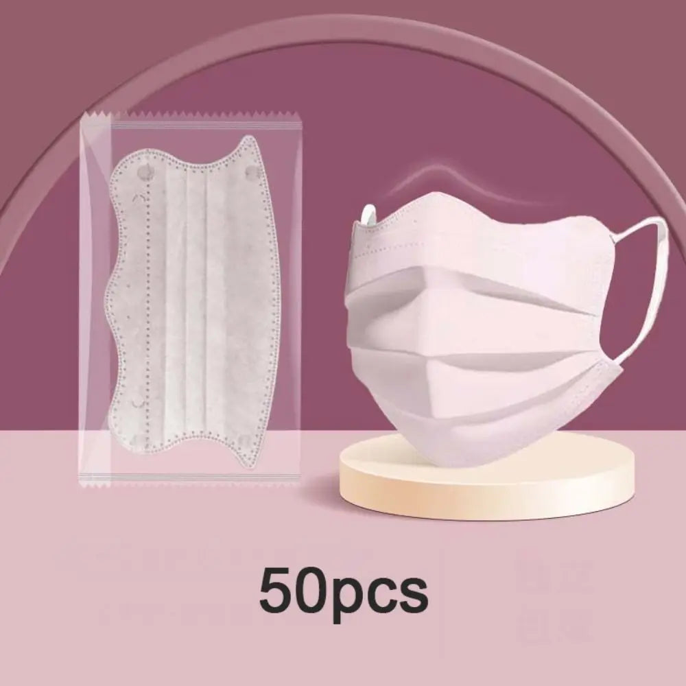 50-Pack Butterfly Disposable Face Masks – Morandi 3-Layer Disposable Face Mask Axl pink