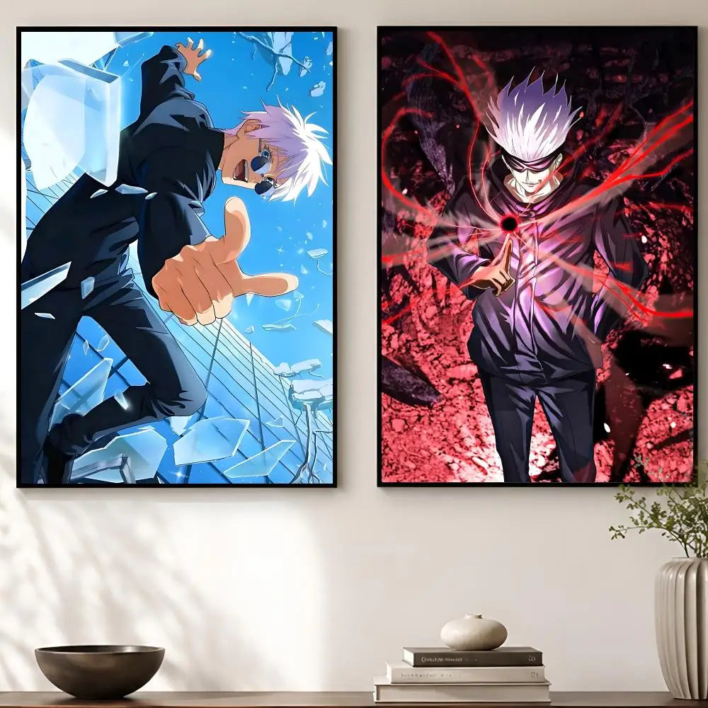 Gojo Satoru Anime Poster – Self-Adhesive Waterproof Wall Art Anime Wall Poster Axl