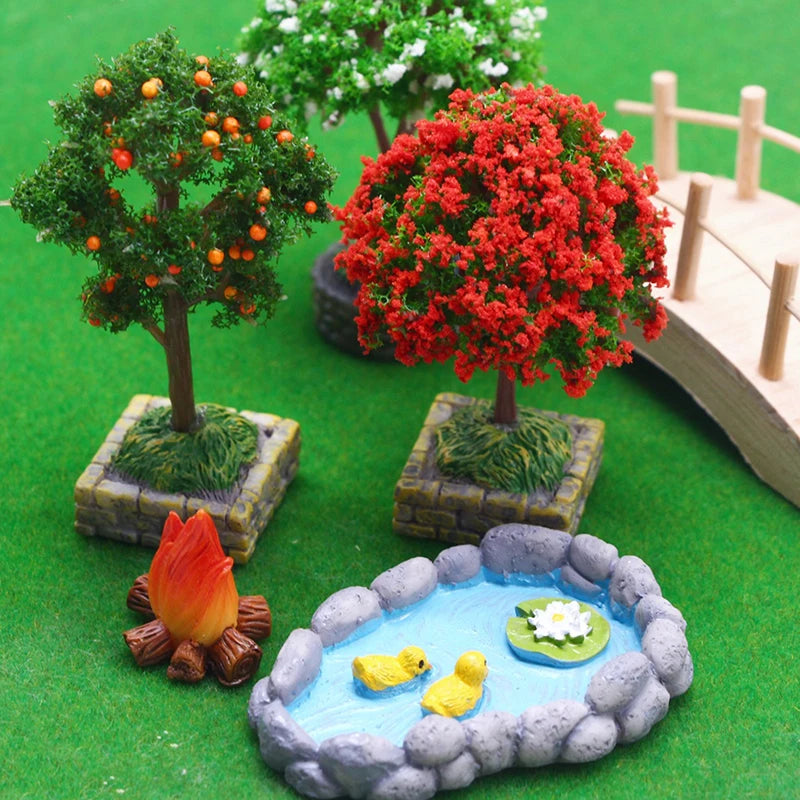 1:12 Dollhouse Mini Flower Tree | Micro Landscape Decor Prop Dollhouse Miniature Axl