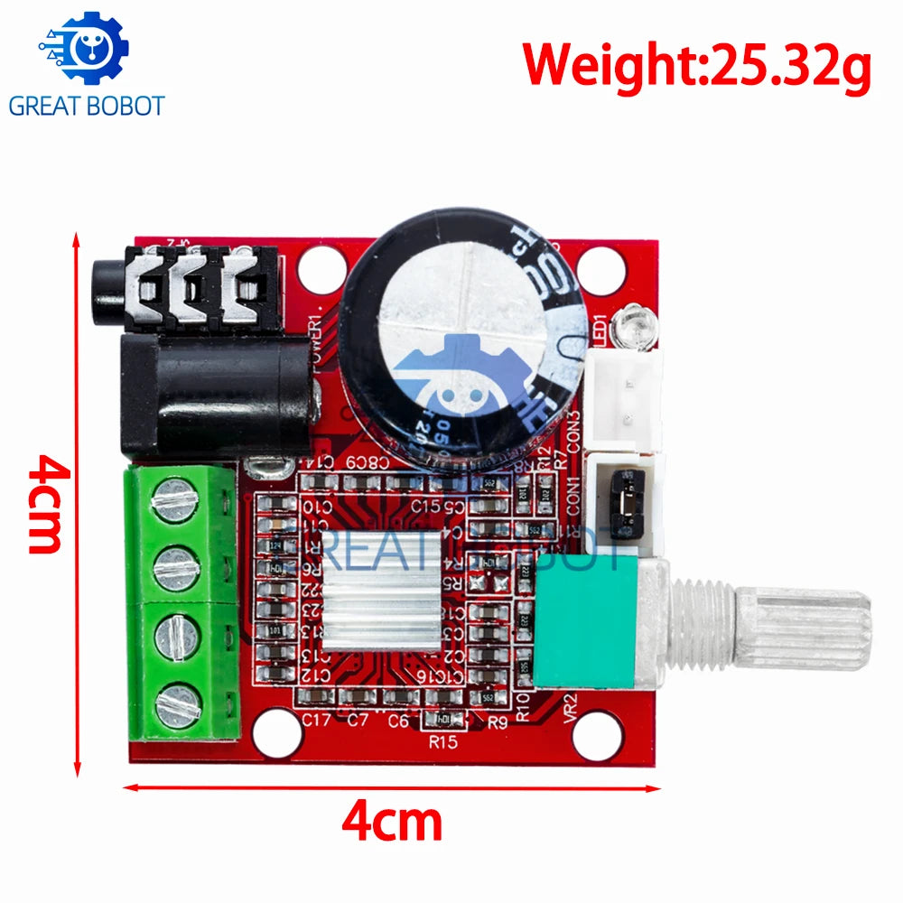 PAM8610 12V Mini Stereo Amplifier Board 2×10W Class D Hi-Fi Stereo Amplifier Board Axl