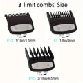 3-Piece Hair Clipper Positioning Comb Set | Barber Guide Combs Clipper Guide Combs Axl black 3pcs set
