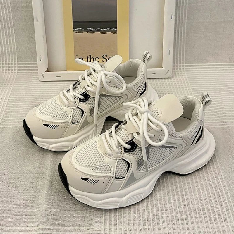 Women's Chunky Sneakers – Breathable Mesh Platform Trainers Platform Sneakers Axl