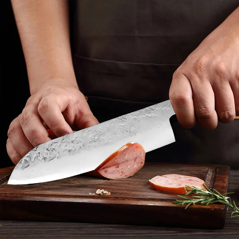 Hand Forged Japanese Chef Knife – Stainless Steel Wood Handle Japanese Chef Knife Axl