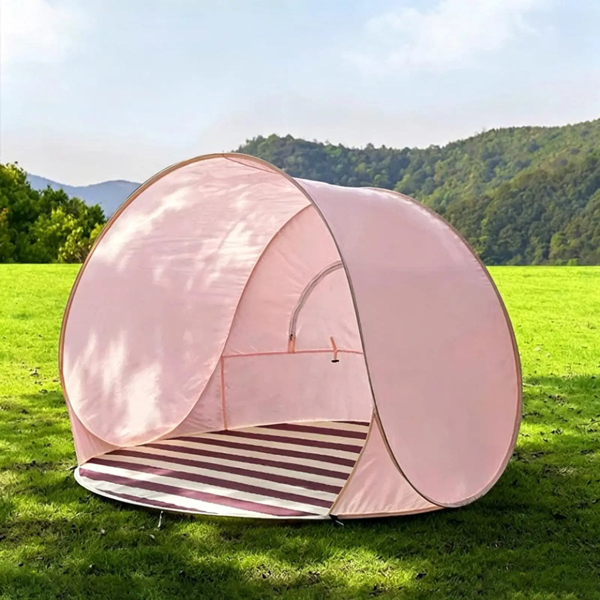 Pop-Up Beach Tent Sun Shelter – 2-4 Person Portable Shade Pop-Up Beach Tent Axl