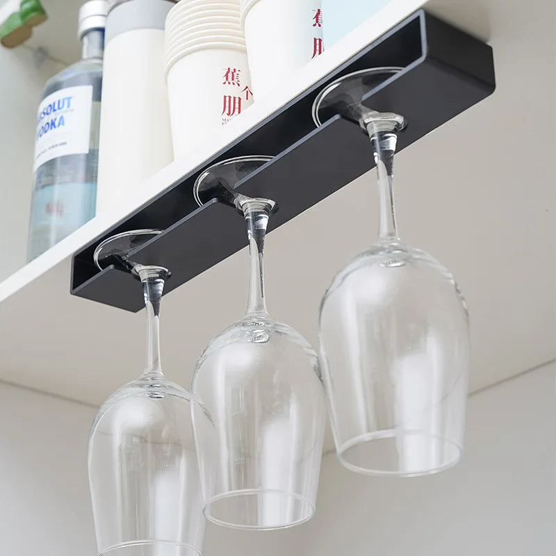Punch-Free Wine Glass Hanging Rack – Upside Down Stemware Holder Wine Glass Rack Axl