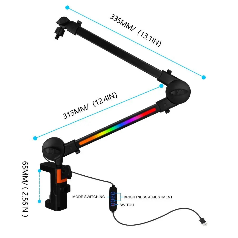 360° Desk Microphone Boom Arm Stand – Gaming & Studio Microphone Boom Arm Axl
