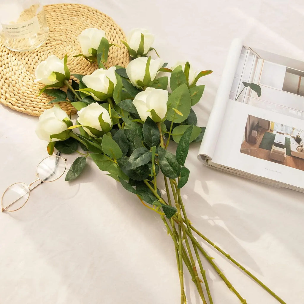 Silk Rose Bouquet – Artificial Flowers for Wedding & Home Decor Artificial Flower Bouquet Axl