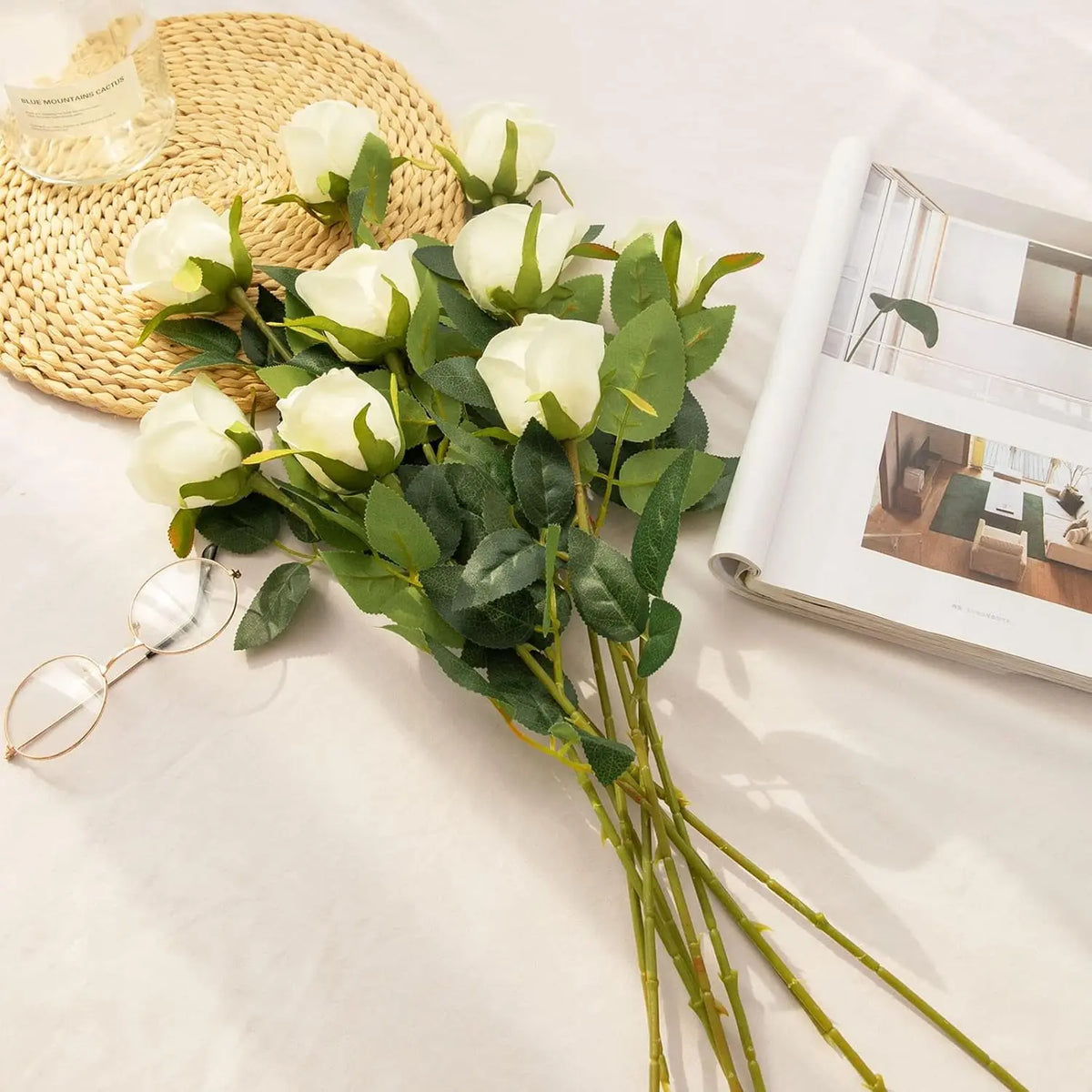 Silk Rose Bouquet – Artificial Flowers for Wedding & Home Decor Artificial Flower Bouquet Axl