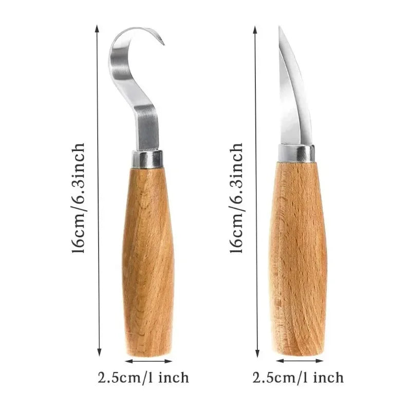 Wood Carving Hook Knife Chisel – Ergonomic Spoon Carving Tool Wood Carving Knife Axl