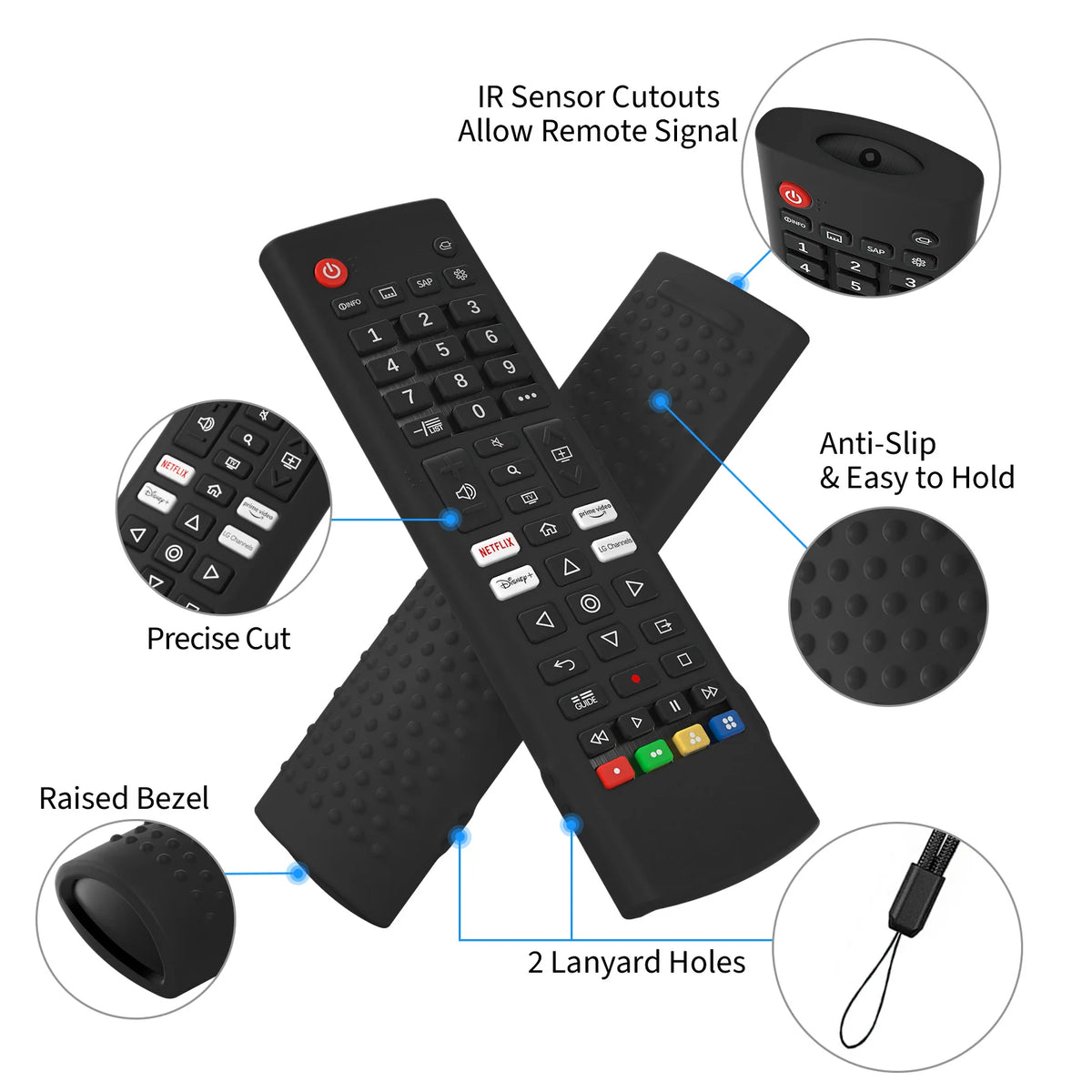 Silicone Remote Cover for LG AKB76040302 & AKB75375604 Remote Control Cover Axl