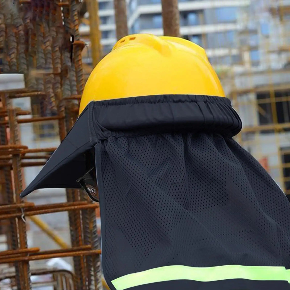 Hard Hat Sun Shade Neck Shield with Reflective Strip | Safety Hard Hat Sun Shade Axl