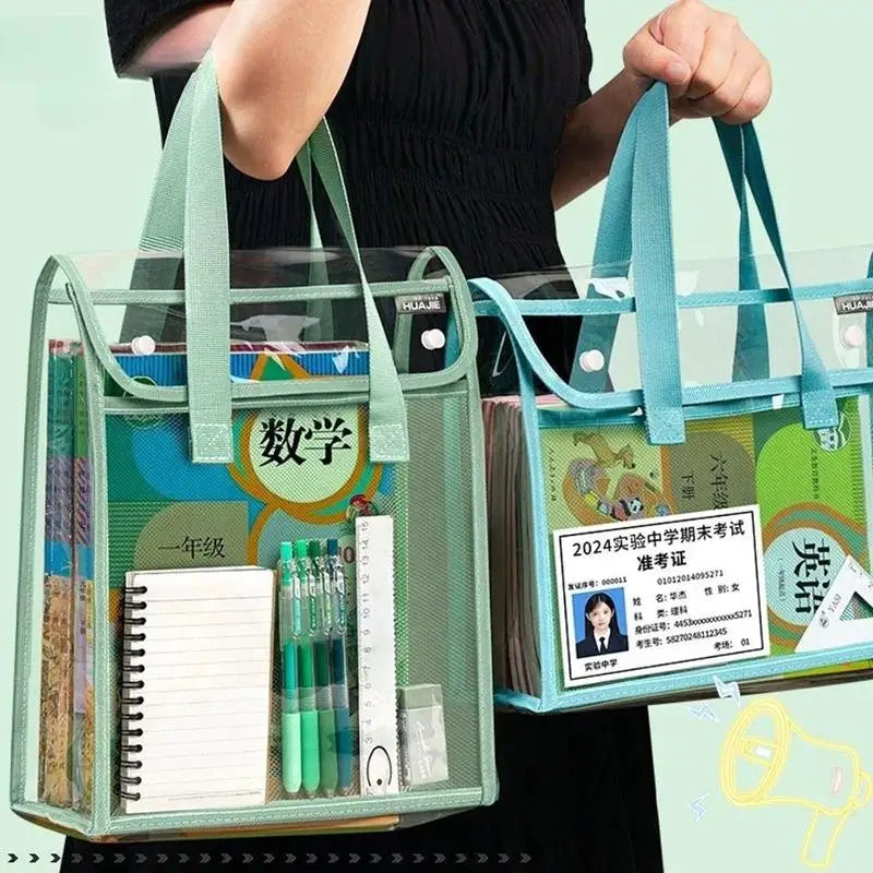 Clear PVC Exam Tote Bag – Waterproof Stationery Organizer Exam Tote Bag Axl