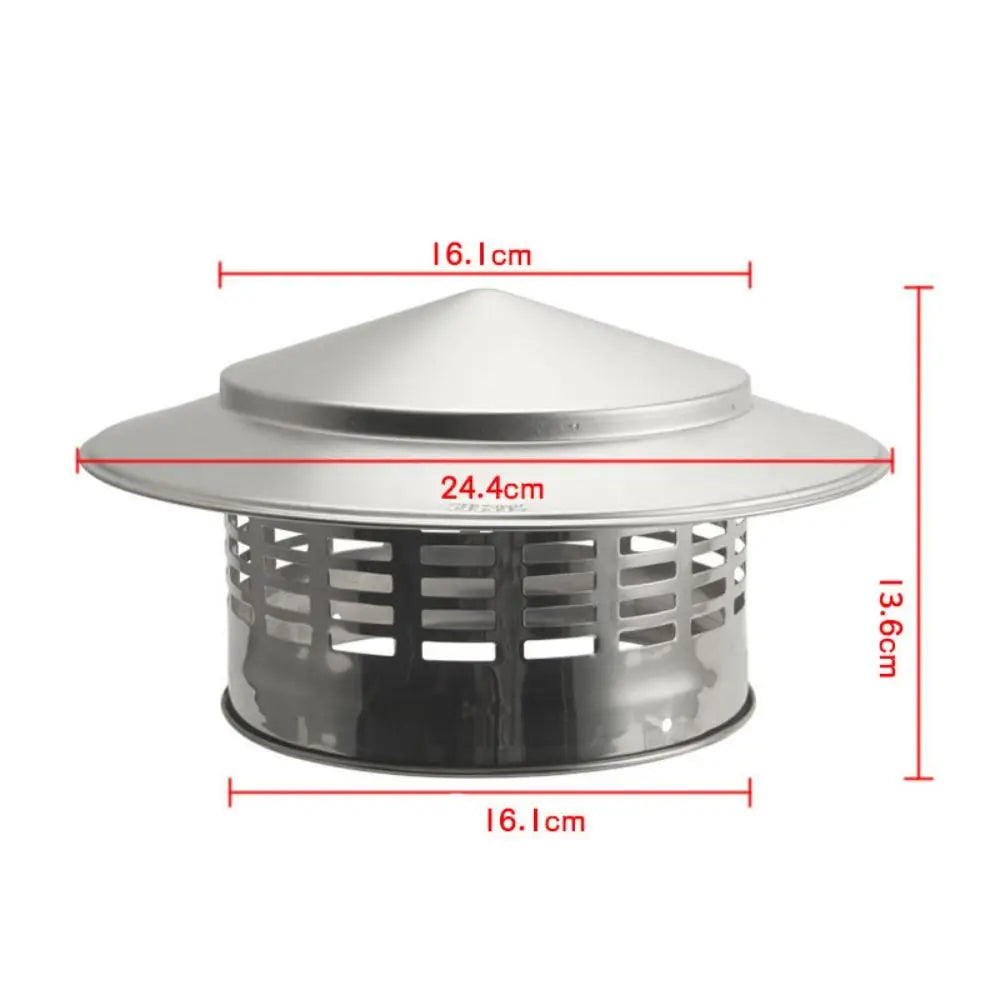 Stainless Steel Chimney Cap 75–200mm | Roof Duct Vent Cover Chimney Vent Cap Axl 160mm