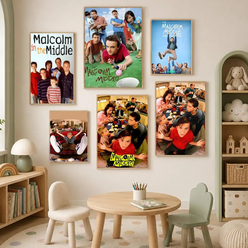 Malcolm in the Middle Poster – Self-Stick HD Waterproof Wall Art Wall Art Poster Axl