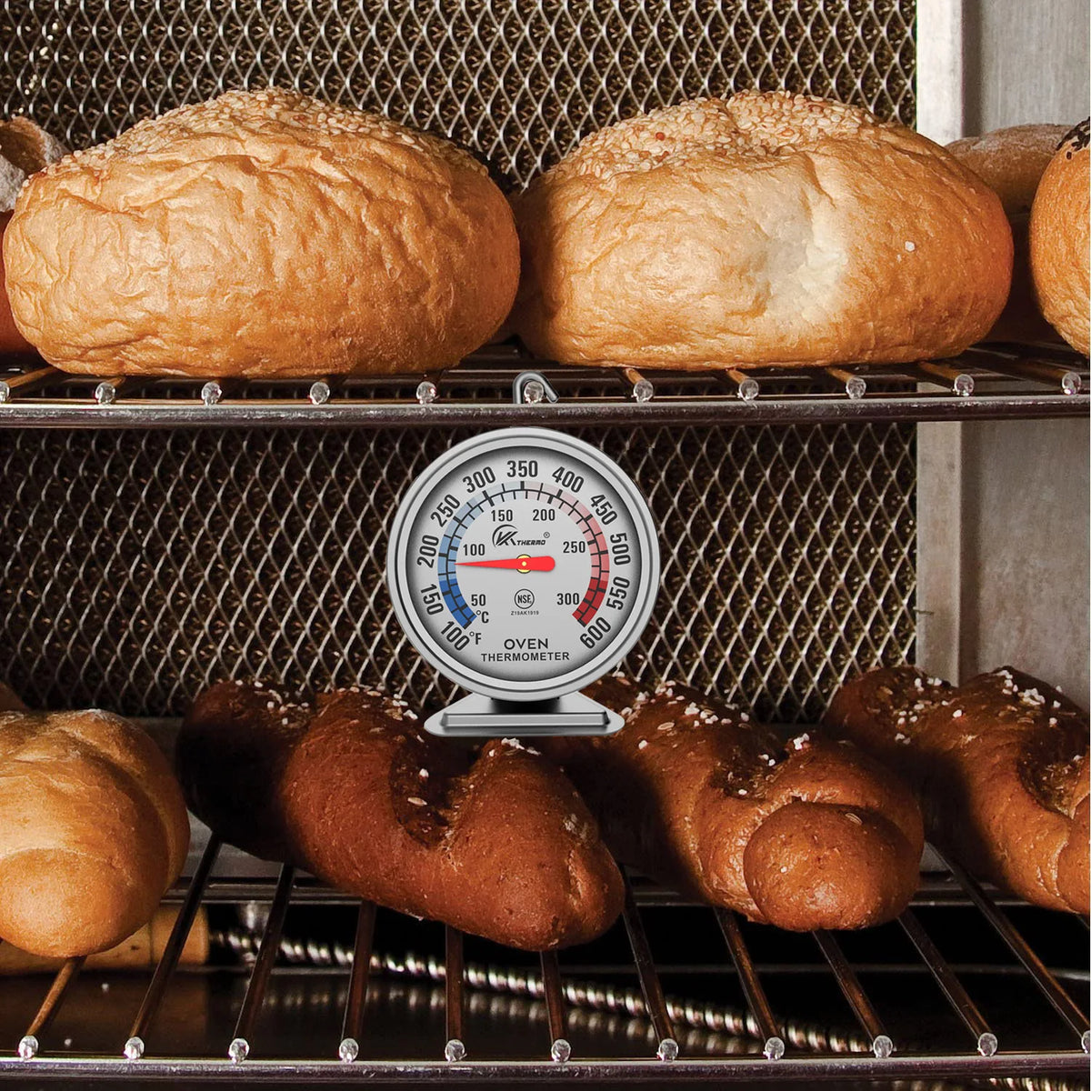 Stainless Steel Oven Thermometer – 2.75" Dial BBQ & Baking Oven Thermometer Axl