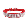 Rhinestone Crystal Dog Collar – Bling Pet Collar for Small Dogs Rhinestone Pet Collar Axl Red S