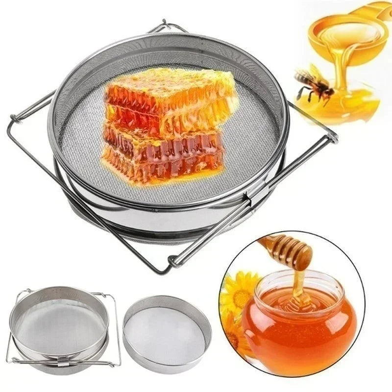 Stainless Steel Double Sieve Honey Strainer | Beekeeping Filter Honey Strainer Axl