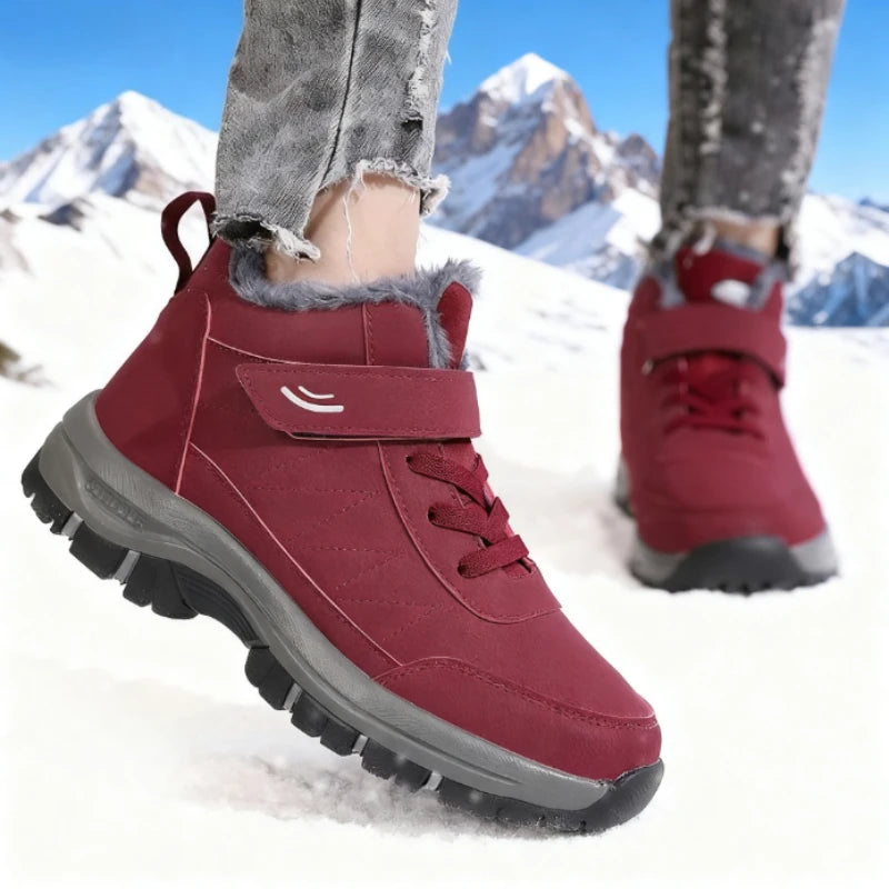 Women's Faux Fur Plush Ankle Boots – Cozy Flat Winter Snow Boots Plush Ankle Boots Axl