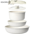 5-Piece Nonstick Ceramic Cookware Set – Detachable Handle & Induction Nonstick Cookware Set Axl 5PCS