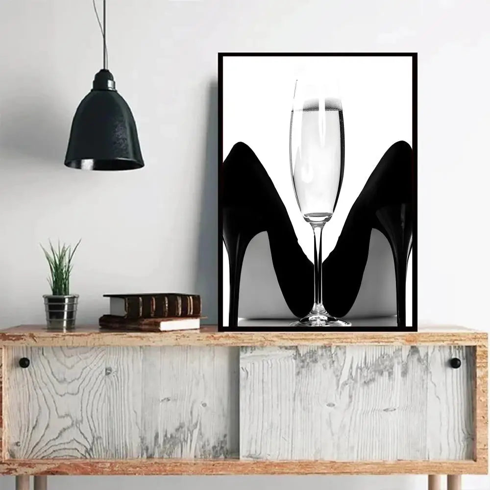 Black & White Women Figure Modern Wall Art Poster Sticker Wall Art Poster Axl