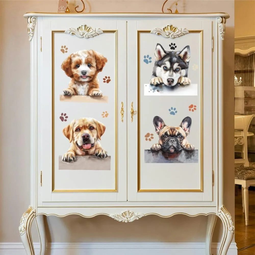 Dog Rub-On Transfer Decals for Furniture & Crafts – 3 Pcs Craft Transfer Decals Axl