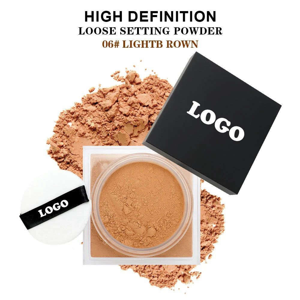 Vegan Loose Setting Powder – Oil Control, Waterproof Private Label Loose Setting Powder Axl 06 20pcs with logo
