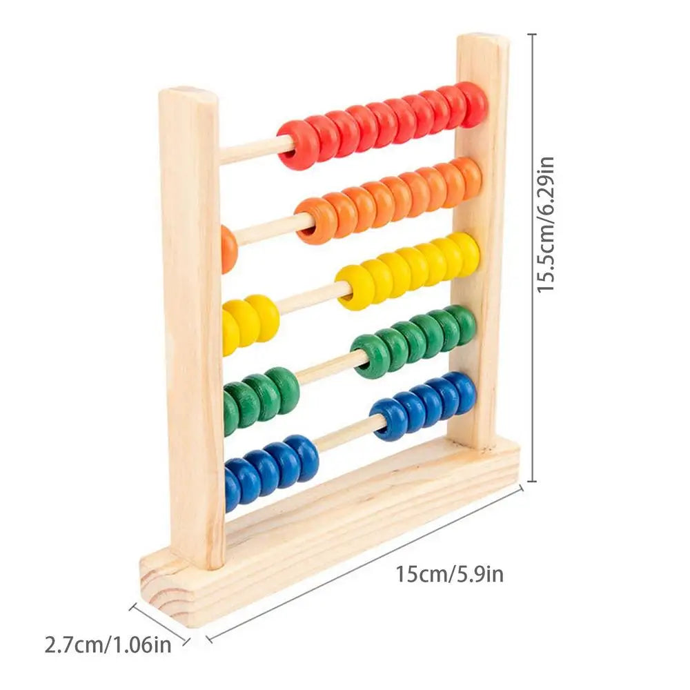 Wooden Abacus Toy – Colorful Counting Beads for Toddlers Educational Abacus Toy Axl As show
