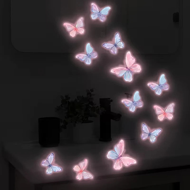 Glow-in-the-Dark Butterfly Mandala Wall Stickers | PVC Decals Wall Stickers Axl