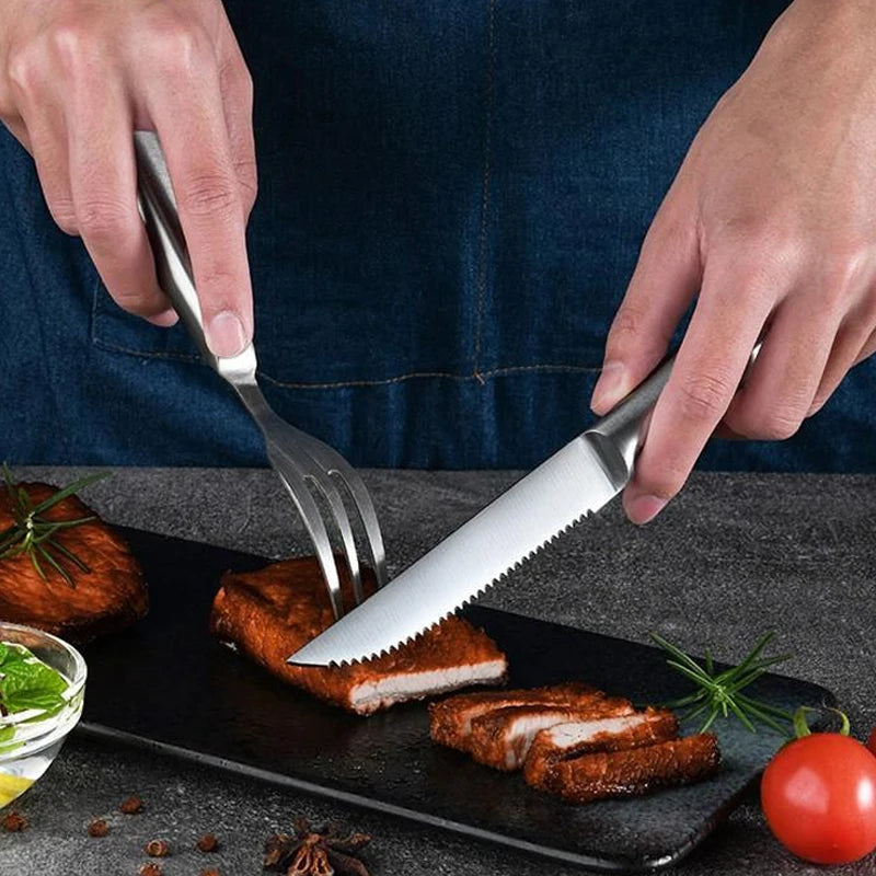 Serrated Steak Knife Set – 1/4/6/8 Pc Stainless Steel Steak Knife Set Axl