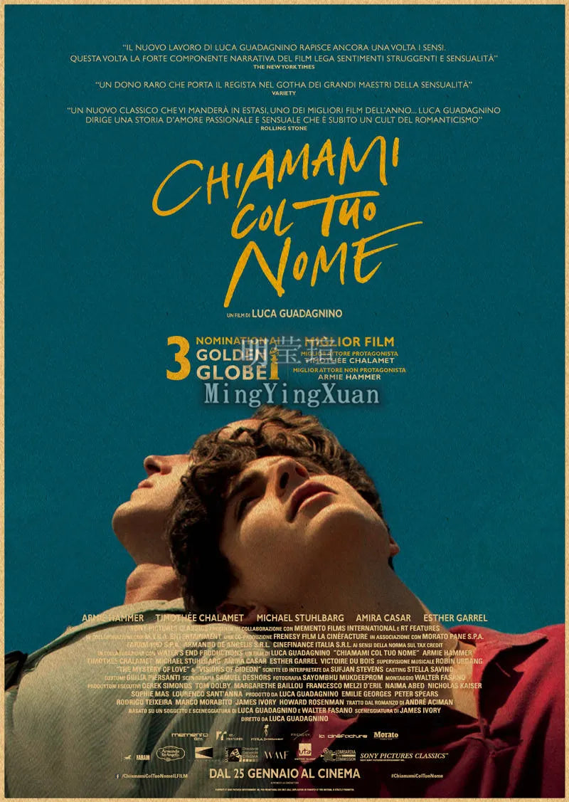Call Me by Your Name Vintage Kraft Paper Movie Poster