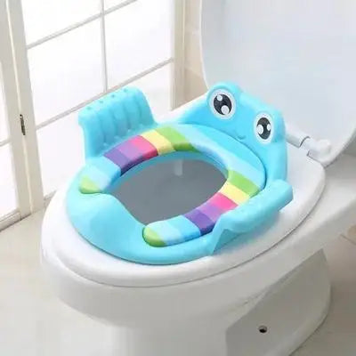 Baby Potty Training Toilet Seat with Armrest – Boys & Girls Potty Training Seat Axl Blue