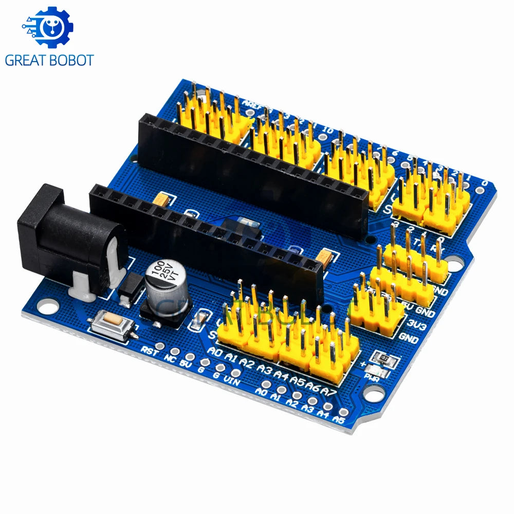 Sensor Shield Module for Arduino UNO R3 & Nano V3 | I2C PWM Arduino Expansion Shield Axl
