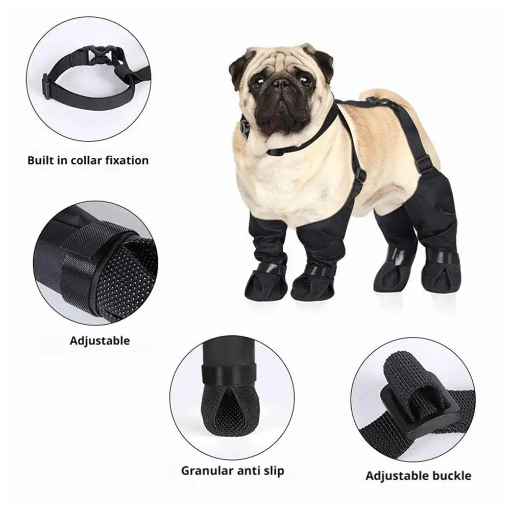 Waterproof Dog Boots – Adjustable Rain & Snow Paw Protectors Dog Rain Boots Axl
