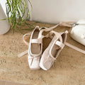 Satin Mary Jane Ballet Flats – Square Toe Butterfly-Knot Ballet Flats Axl Pink 37
