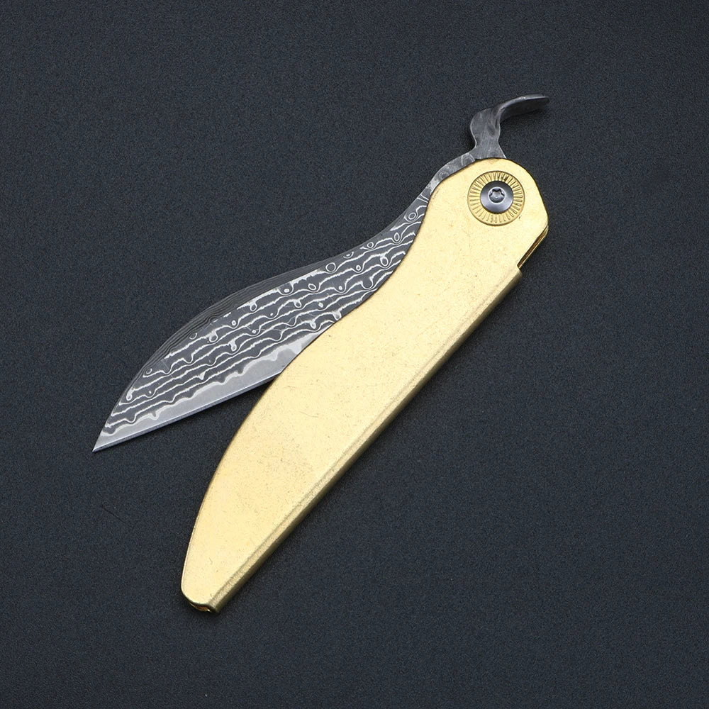 Damascus Steel Folding Pocket Knife – XUAN FENG X201 EDC Folding Pocket Knife Axl